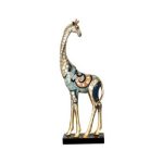 Décoration girafe gracieuse en résine
