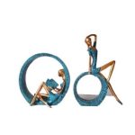 Sculpture duo femmes sexy en résine